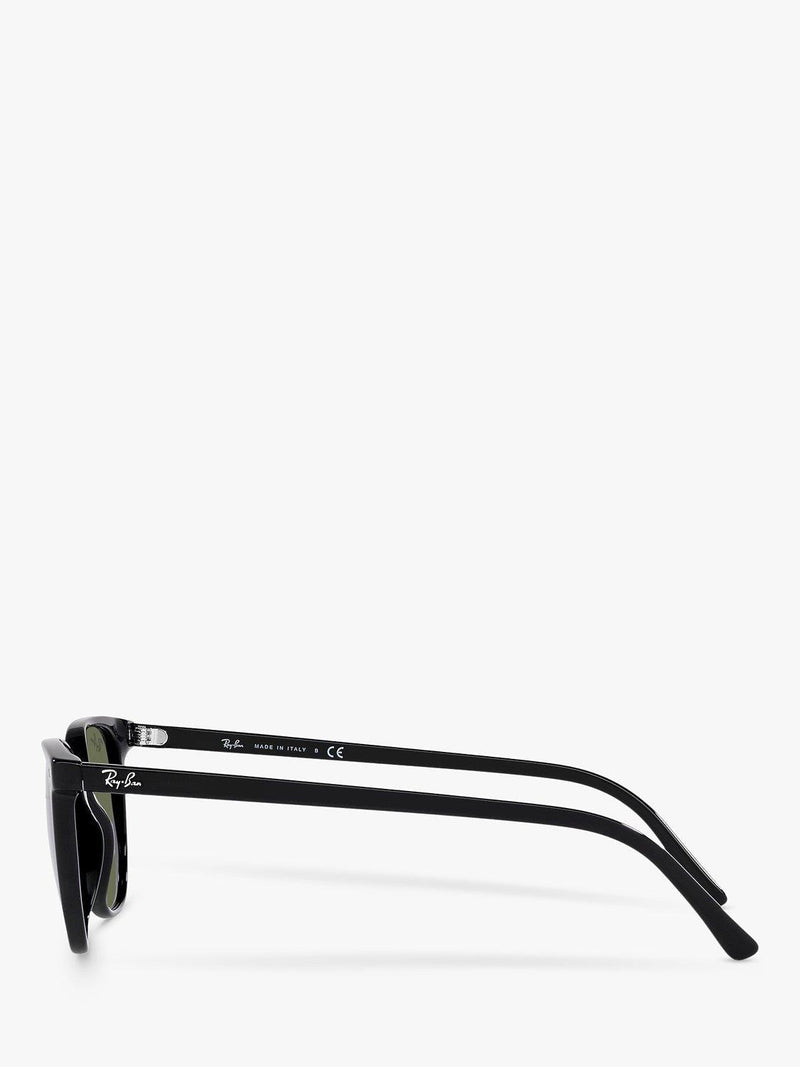 Ray-Ban Elliot round sunglasses black frame green glass lenses (British brand)