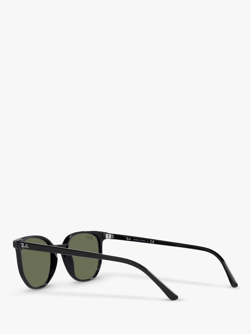 Ray-Ban Elliot round sunglasses black frame green glass lenses (British brand)