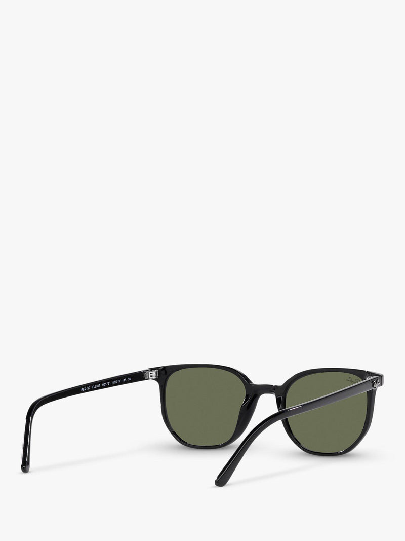 Ray-Ban Elliot round sunglasses black frame green glass lenses (British brand)