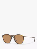 Giorgio Armani oval sunglasses in tortoise brown, imported from the UK