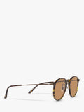 Giorgio Armani oval sunglasses in tortoise brown, imported from the UK