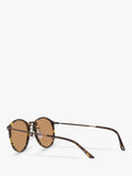 Giorgio Armani oval sunglasses in tortoise brown, imported from the UK