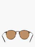 Giorgio Armani oval sunglasses in tortoise brown, imported from the UK