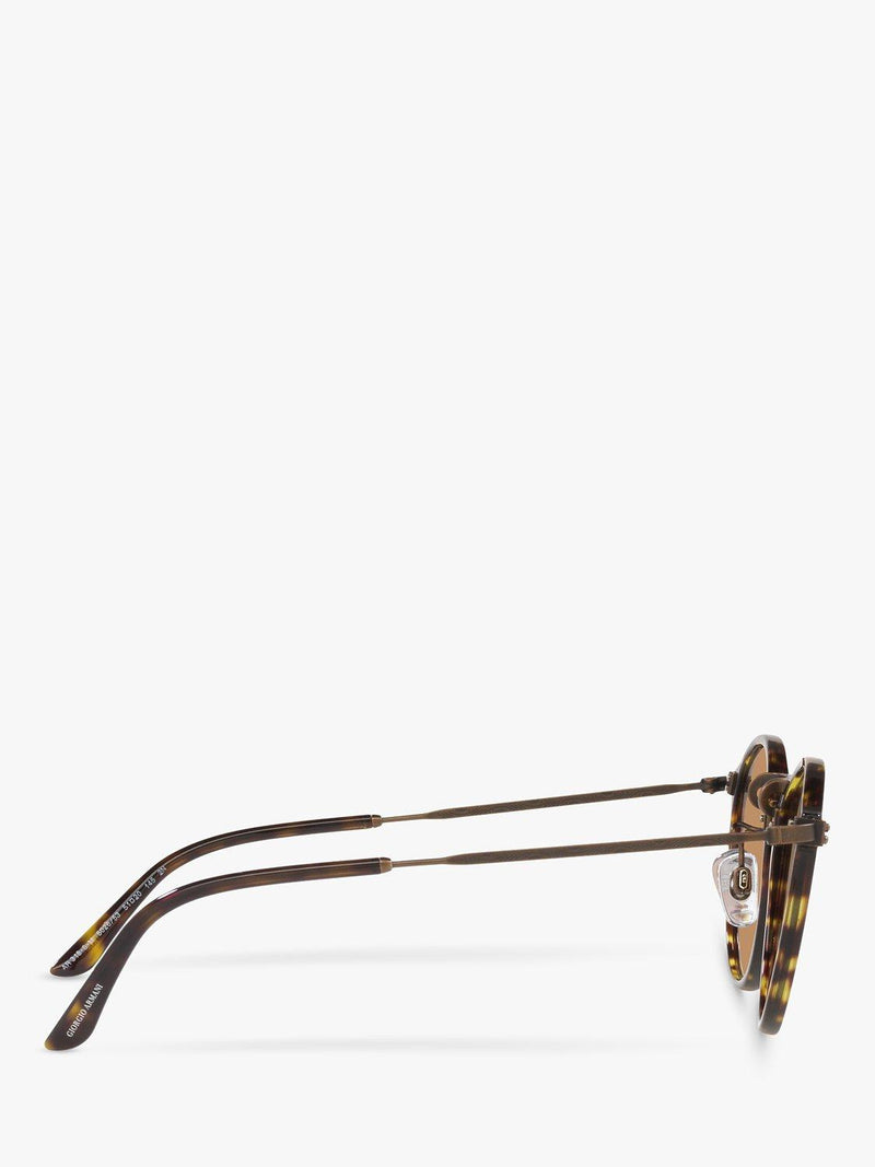 Giorgio Armani oval sunglasses in tortoise brown, imported from the UK