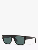 John Lewis TOM FORD TR001363 Men's Rectangular Sunglasses Shiny Black/Blue- Buy online at McGrocer