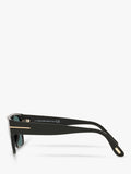 TOM FORD rectangular sunglasses TR001363 shiny black blue - British product