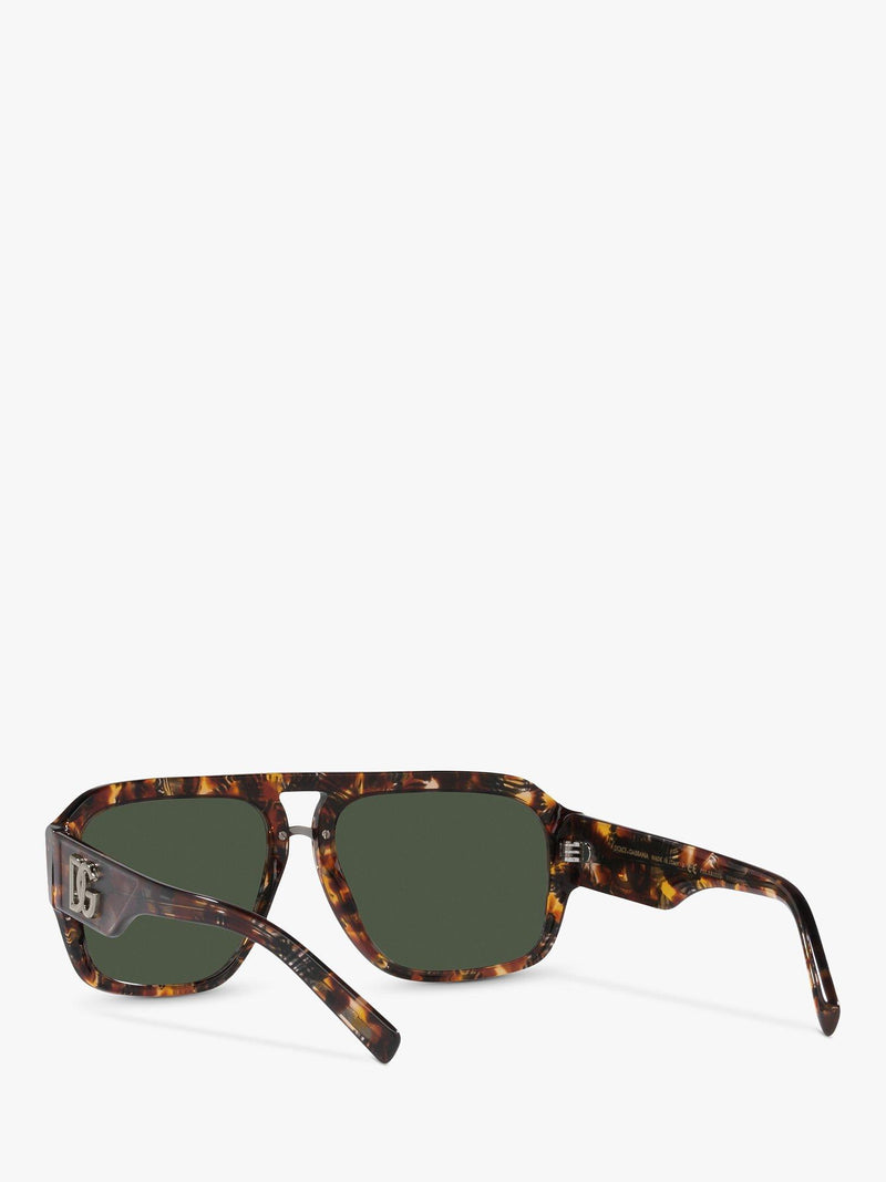 Dolce & Gabbana polarised aviator sunglasses red Havana frame (British brand)