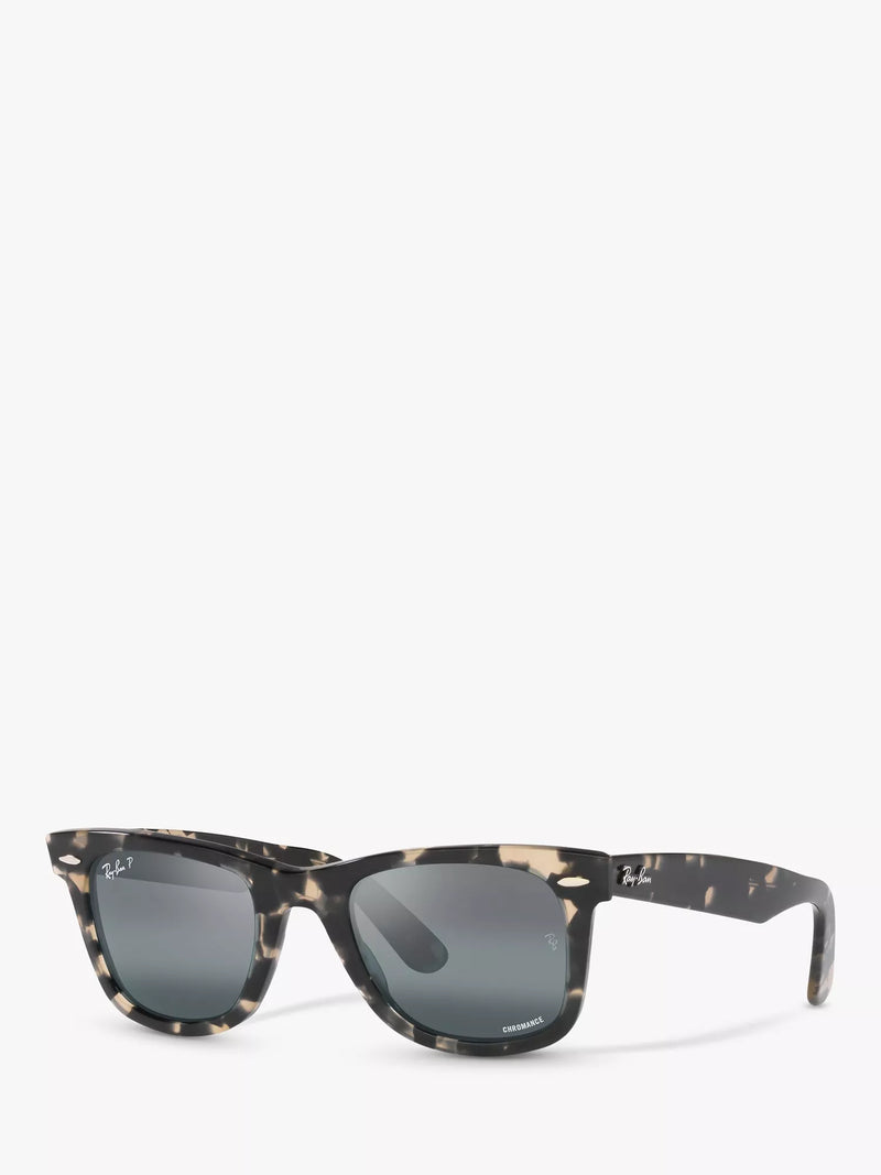 Ray-Ban Wayfarer polarised sunglasses grey Havana blue 50mm (British brand)