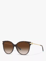 John Lewis Tiffany & Co TF4193B Women's Oval Sunglasses, Havana/Brown Gradient- Buy online at McGrocer