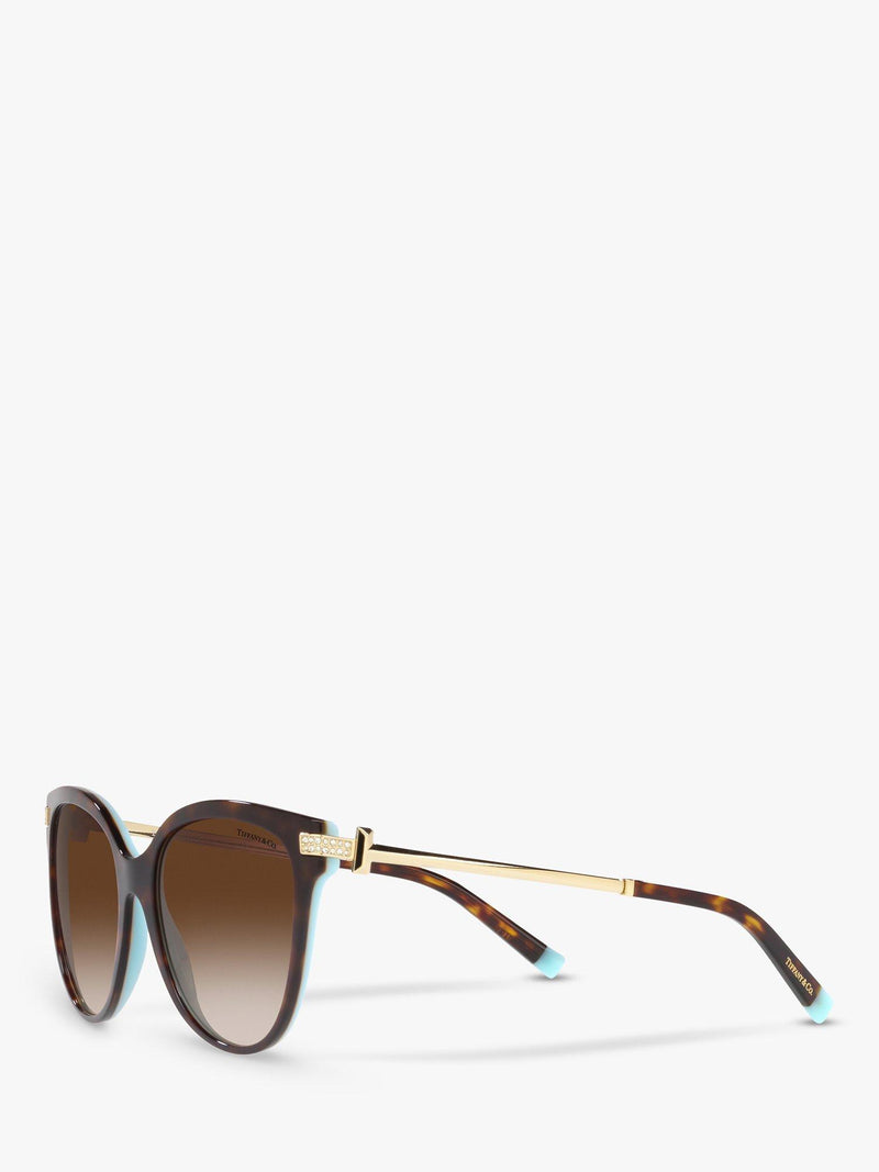 Tiffany & Co oval sunglasses brown gradient Havana - British product