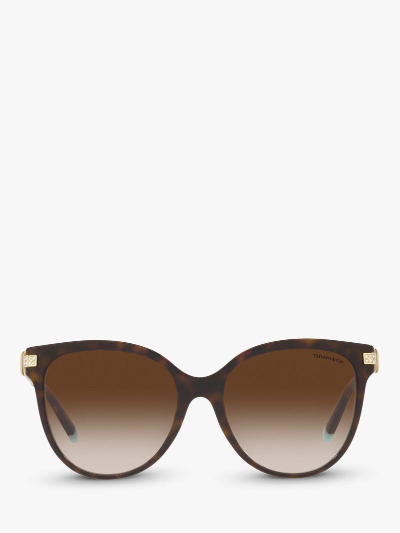 Tiffany & Co oval sunglasses brown gradient Havana - British product