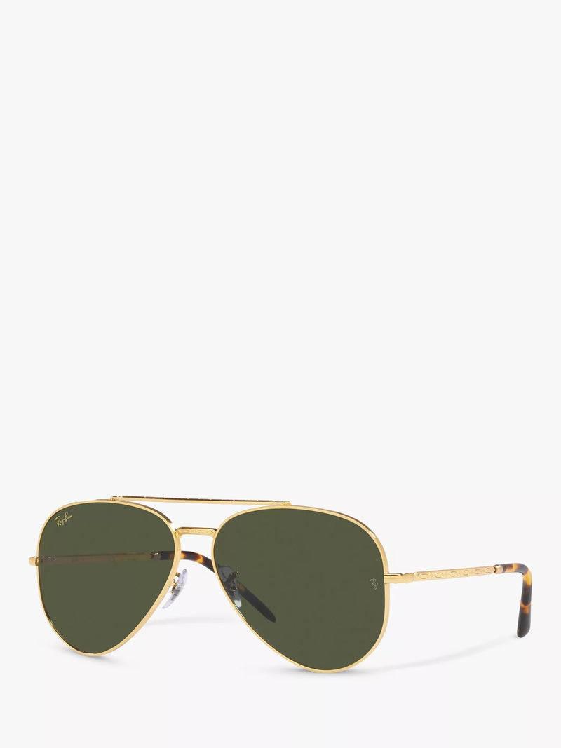 Ray-Ban aviator sunglasses RB3625 gold green 58mm, UK version