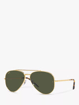 John Lewis Ray-Ban RB3625 Unisex Aviator Sunglasses Legend Gold/Green 58mm- Buy online at McGrocer
