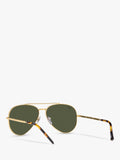 Ray-Ban aviator sunglasses RB3625 gold green 58mm, UK version