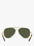 Ray-Ban aviator sunglasses RB3625 gold green 58mm, UK version