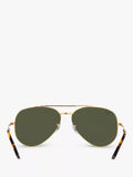Ray-Ban aviator sunglasses RB3625 gold green 58mm, UK version