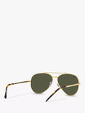 Ray-Ban aviator sunglasses RB3625 gold green 58mm, UK version