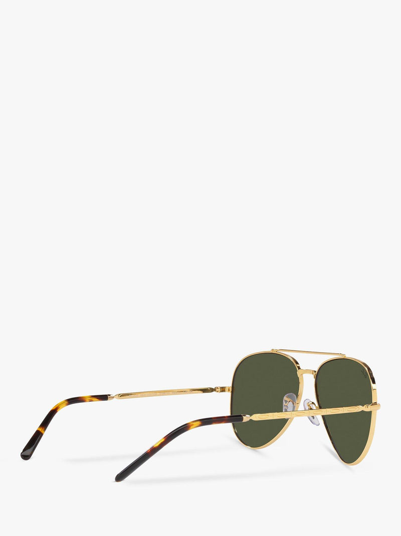 Ray-Ban aviator sunglasses RB3625 gold green 58mm, UK version