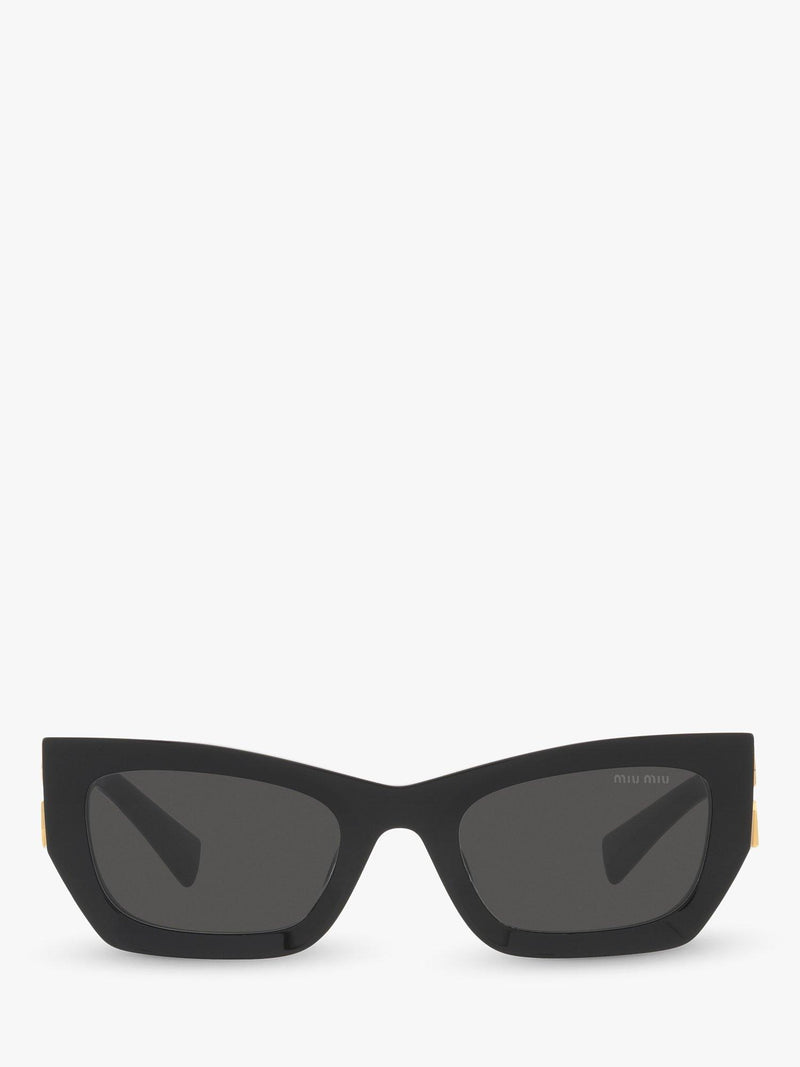 Miu Miu rectangular sunglasses black acetate frame 53mm (British brand)