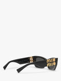 Miu Miu rectangular sunglasses black acetate frame 53mm (British brand)