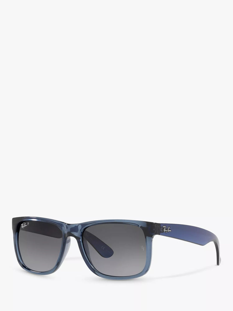 Ray-Ban Justin square sunglasses transparent blue grey gradient (British brand)