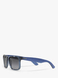 Ray-Ban Justin square sunglasses transparent blue grey gradient (British brand)