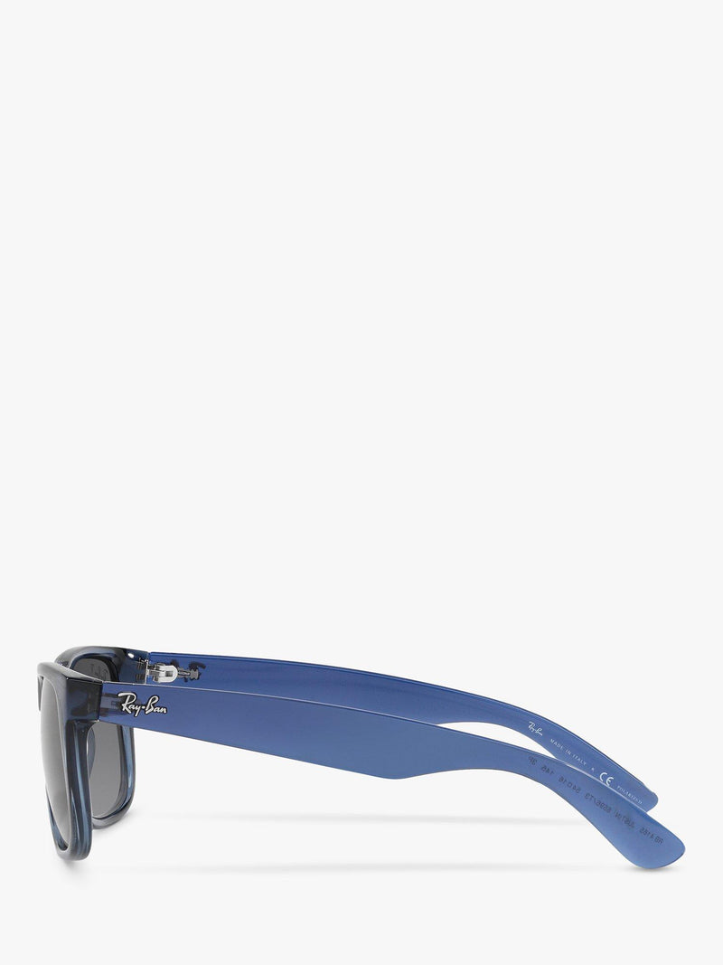 Ray-Ban Justin square sunglasses transparent blue grey gradient (British brand)