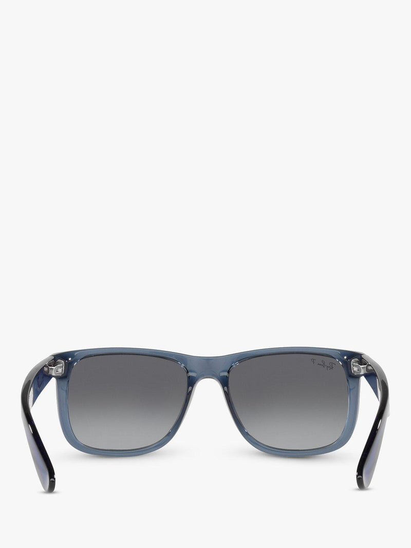 Ray-Ban Justin square sunglasses transparent blue grey gradient (British brand)