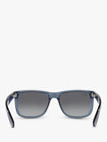 Ray-Ban Justin square sunglasses transparent blue grey gradient (British brand)