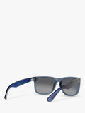 Ray-Ban Justin square sunglasses transparent blue grey gradient (British brand)