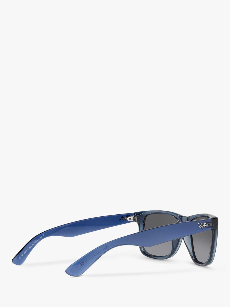 Ray-Ban Justin square sunglasses transparent blue grey gradient (British brand)