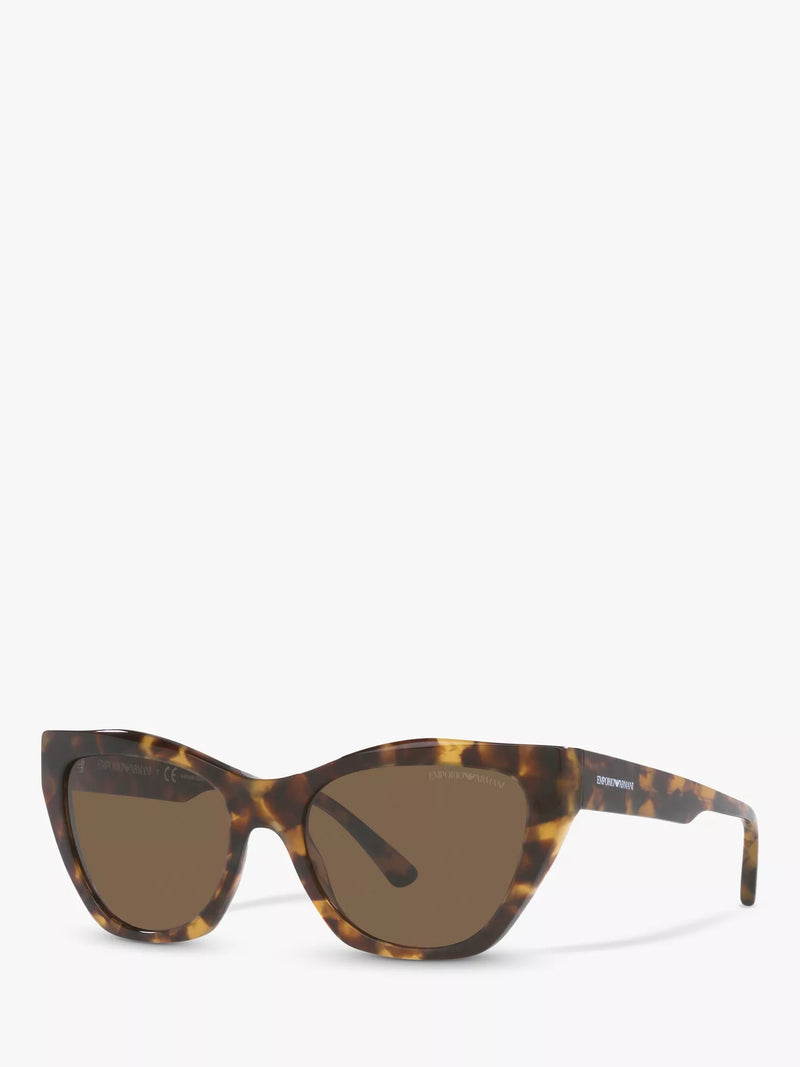 Emporio Armani cat eye sunglasses brown acetate 54mm, imported from the UK