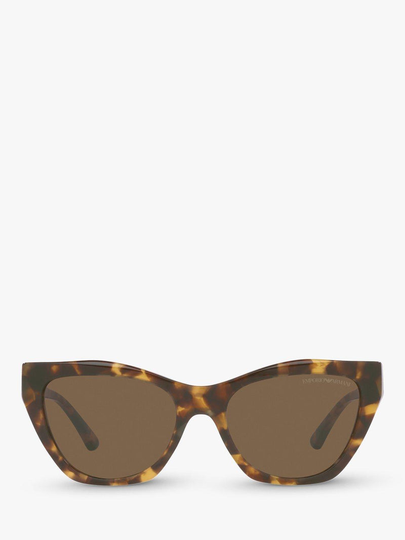 Emporio Armani cat eye sunglasses brown acetate 54mm, imported from the UK