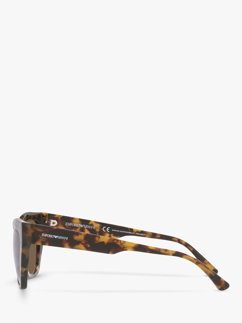 Emporio Armani cat eye sunglasses brown acetate 54mm, imported from the UK