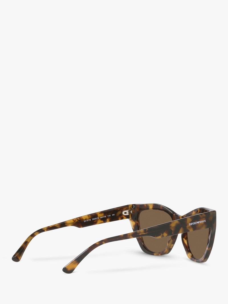 Emporio Armani cat eye sunglasses brown acetate 54mm, imported from the UK