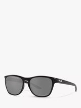 John Lewis Oakley Manorburn Prizm Polarised Square Sunglasses, Matte Black/Grey- Buy online at McGrocer