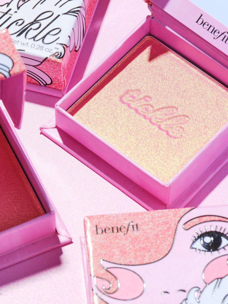 Benefit Tickle highlighter in golden pink, imported from the UK