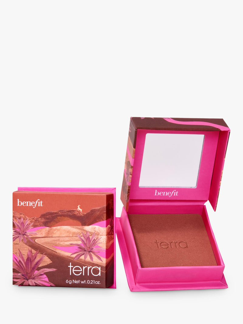 Benefit Terra powder blush in terracotta golden brick-red shade - British product