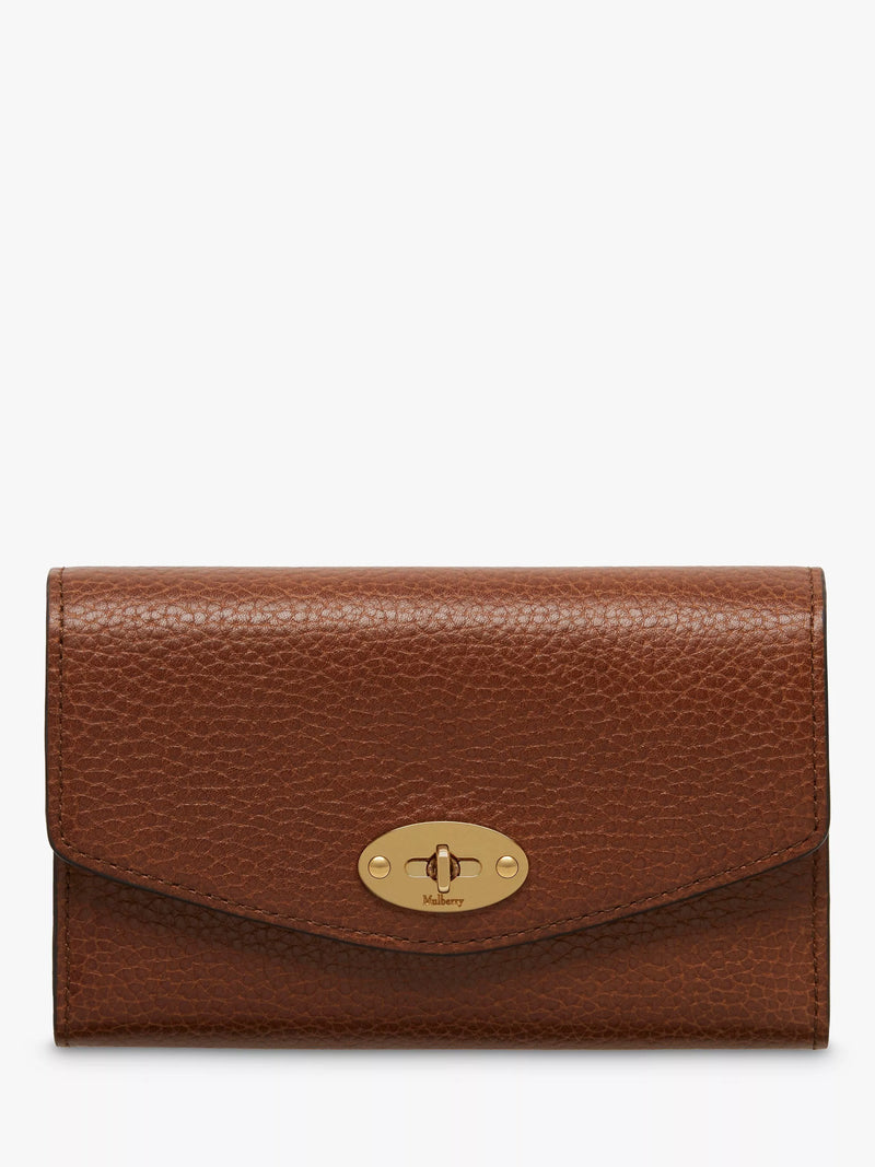 Mulberry Darley Medium Classic Grain Leather Wallet, Oak