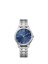 John Lewis Citizen EM0500-73L Women's Eco-Drive Bracelet Strap Watch, Silver/Blue- Buy online at McGrocer