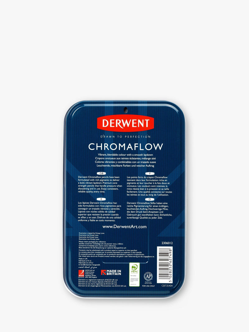 Derwent Chromaflow set of 36 coloured pencils, imported from the UK