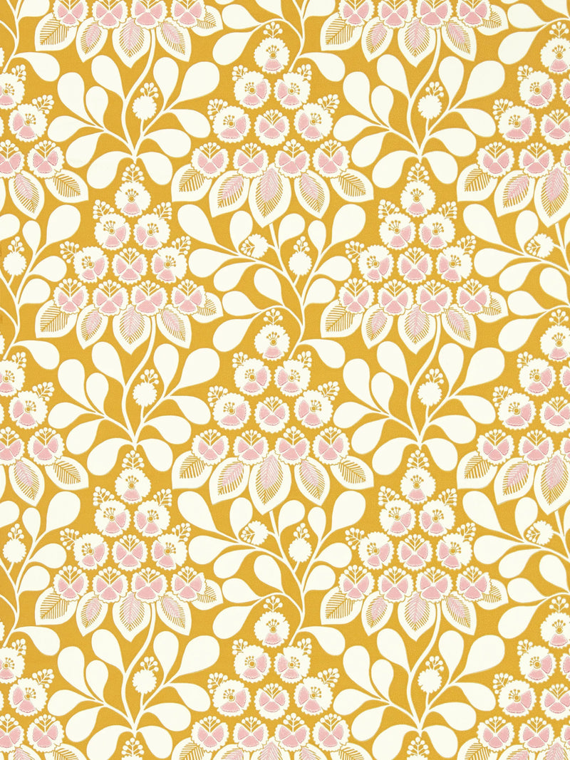 Scion Elsa wallpaper yellow blush pink roll 10m x 52cm (British brand)