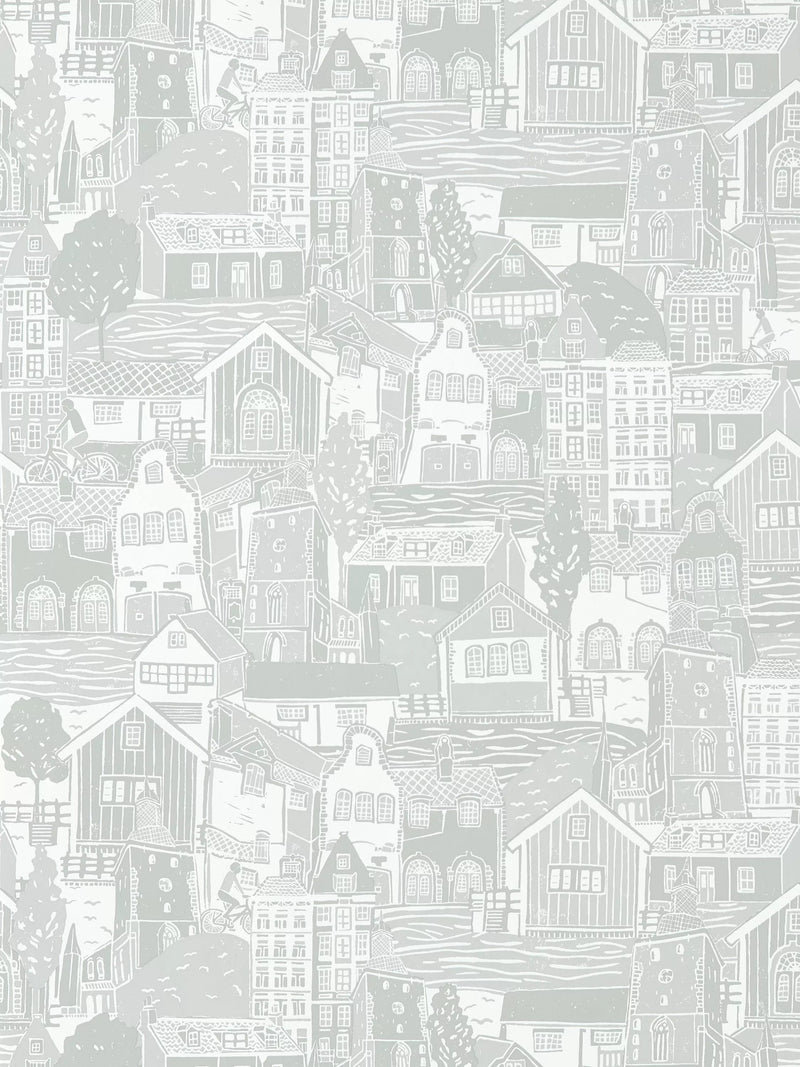Scion Stockholm wallpaper lino-cut design 10m x 52cm, imported from the UK
