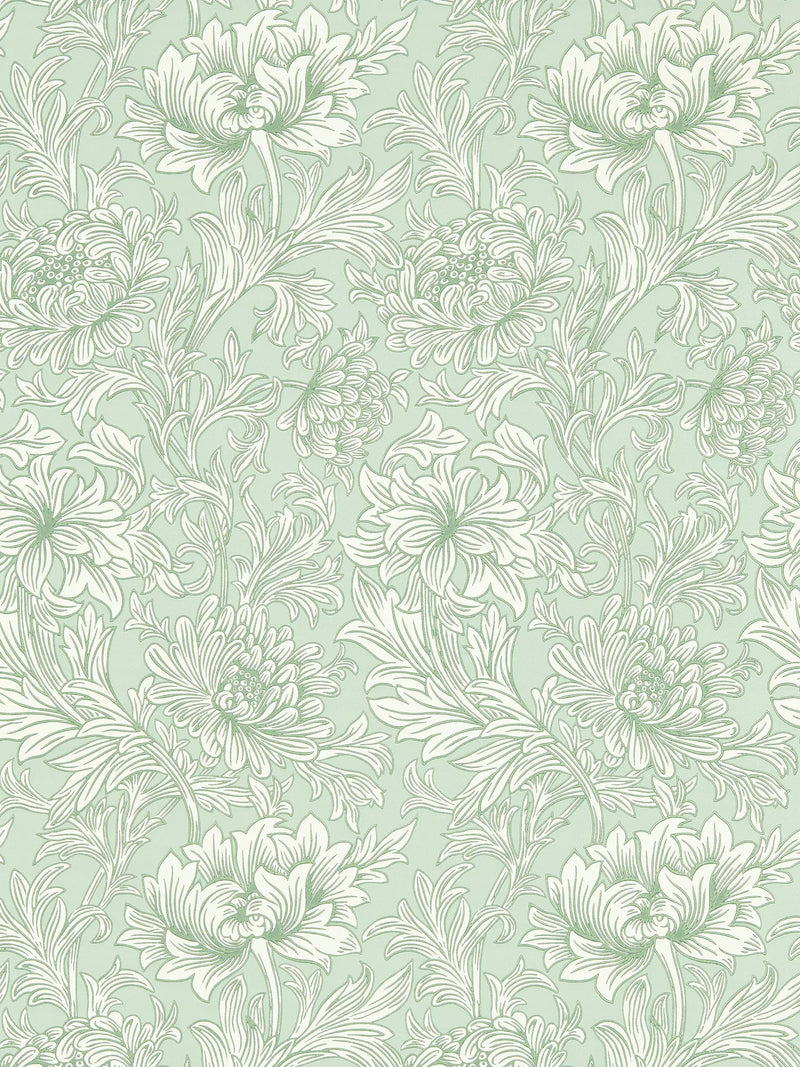 Morris & Co. Chrysanthemum Toile wallpaper L10m x W52cm (British brand)