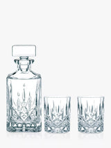 John Lewis Nachtmann Noblesse Crystal Glass Whisky Decanter & Tumbler Set 3 Piece- Buy online at McGrocer