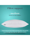 EarthKind recycled feather down medium pillow standard, imported from the UK