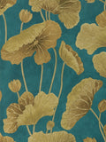 Sanderson Lotus Leaf Copper Wallpaper (British brand)