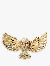John Lewis Eclectica Pre-Loved Attwood & Sawyer Swarovski Crystal Flying Owl Brooch- Buy online at McGrocer