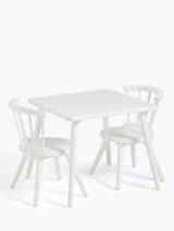 John Lewis John Lewis Kids' Spindle Table and Chairs Set, White- Buy online at McGrocer
