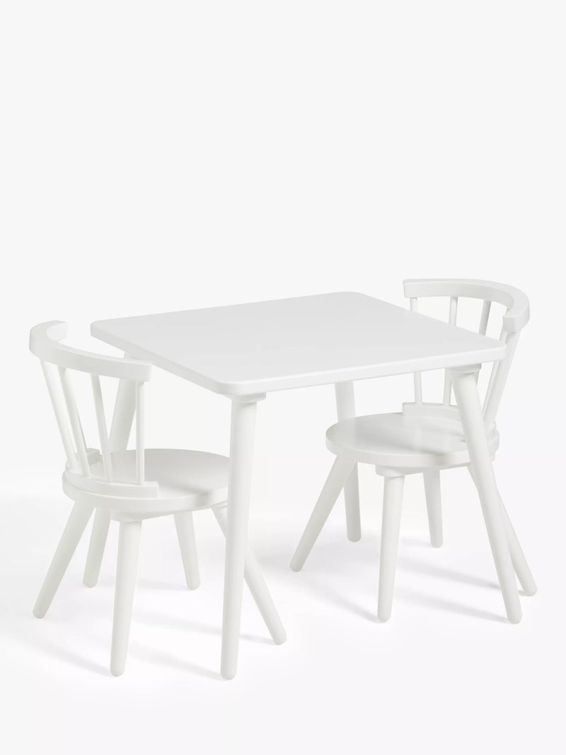 John Lewis white spindle kids table and chairs set - British product